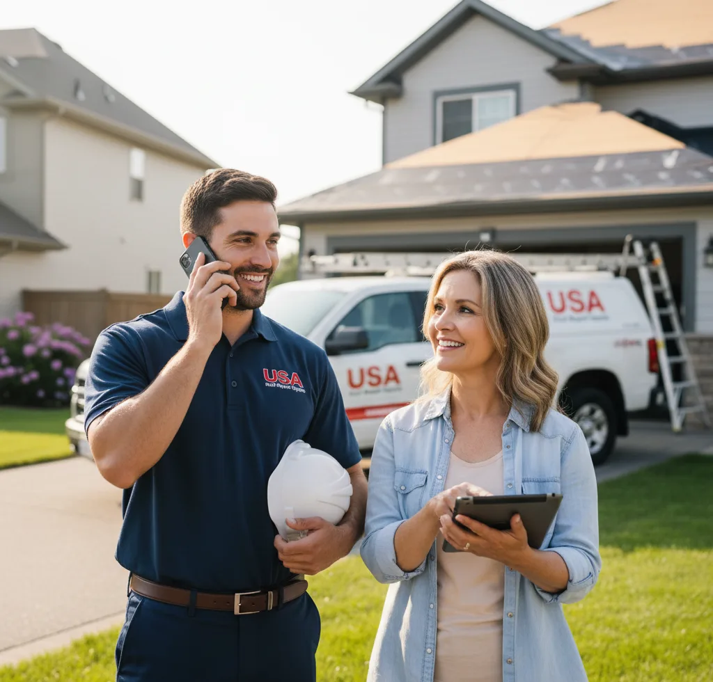 USA Roof Repair Experts customer support in Farmingville